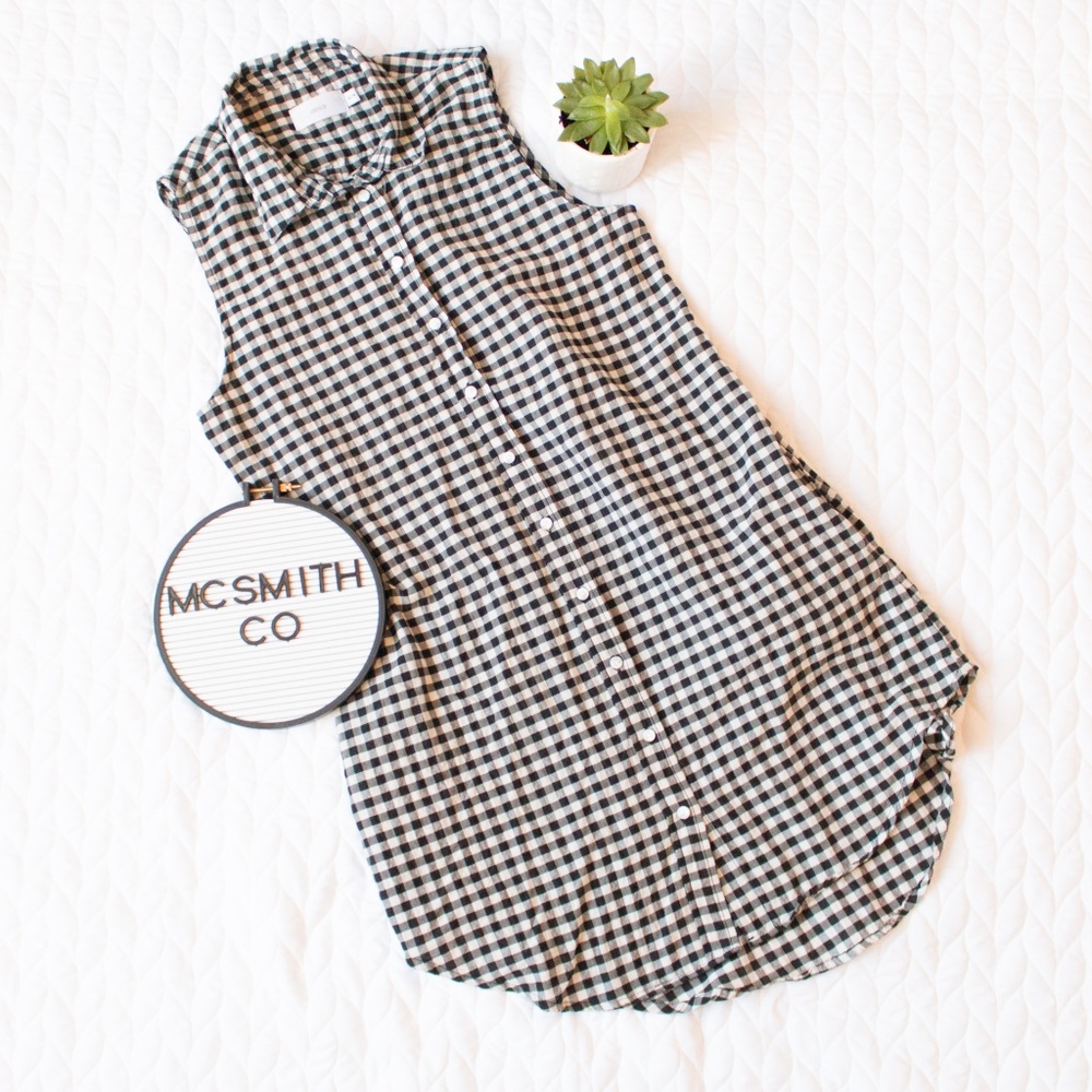 Onia | Kaylee Sleeveless Gingham Collared Dress